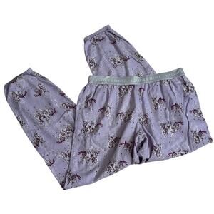 Victorias Secret VS Pajama Jogger PJ Pants Women S Reindeer Purple Lounge